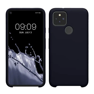 Afbeelding van kwmobile telefoonhoesje geschikt voor Google Pixel 5 Hoesje met siliconen coating Smartphone case in deep ocean