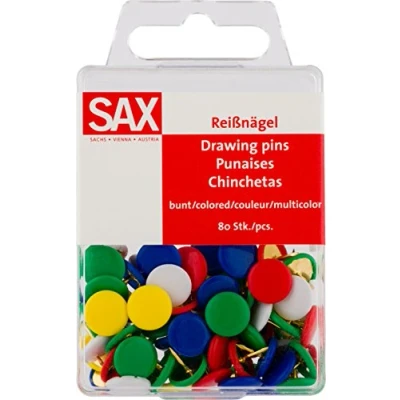 Afbeelding van SAX Punaises 80 stuks kleurrijk