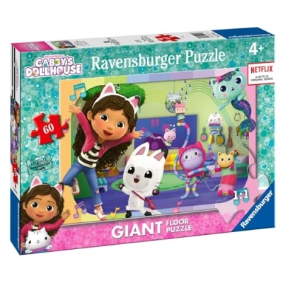 Afbeelding van Ravensburger Puzzel Gabby&#039;s Dollhouse, collectie 60 grote bodem, stukjes, aanbevolen leeftijd 4+ jaar