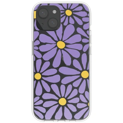 Afbeelding van imoshion hoesje Geschikt voor iPhone 15 Design Tropical Violet Flowers Connect