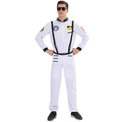 Afbeelding van EraSpooky Astronautenkostuum voor heren, ruimtevaarderskostuum, cosplay, Halloween, party, carnaval, kleding volwassenen, XL
