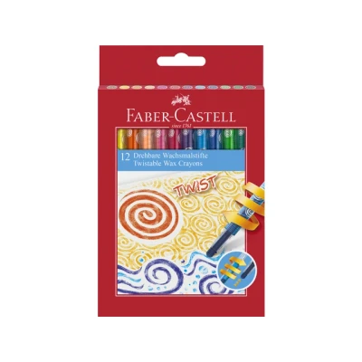 Afbeelding van Waskrijt Faber Castell draaibaar 12 stuks
