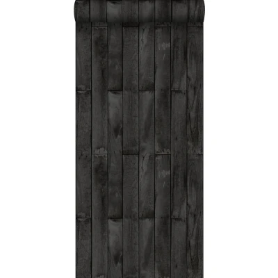 Afbeelding van Leen Bakker ESTAhome Behang Houtlook Zwart 53cm X 10,05 M Vlies