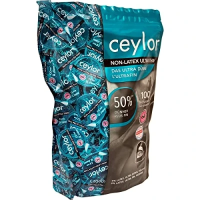 Afbeelding van Ceylor Non Latex, 100 latexvrije condooms, extra dun