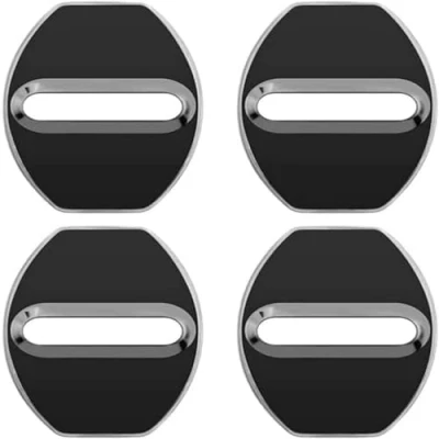 Afbeelding van 4 stuks Auto Deurslot Cover voor BMW F44 M235i 2020 2021 2022 2023 2024 , Roestvrijstalen Deursloten Beschermhoes Guard Klink Cap Styling Accessoires,A/Black