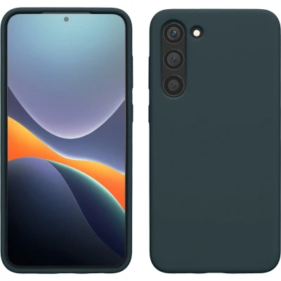 Afbeelding van kwmobile telefoonhoesje geschikt voor Samsung Galaxy S23 Plus Hoesje met siliconen coating Smartphone case in leisteen