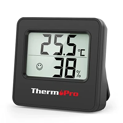 Afbeelding van ThermoPro TP157 Digitale hygrometer binnenthermometer voor thuis, babykamerthermometer, vochtigheidsmeter met temperatuur vochtigheidssensor en gezichtspictogram comfortindicator kas, babykamer,