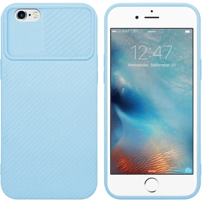 Afbeelding van Cadorabo Hoesje geschikt voor Apple iPhone 6 / 6S in Bonbon Licht Blauw Beschermhoes TPU silicone Case Cover
