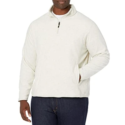 Afbeelding van Amazon Essentials Men&#039;s Polar fleecejack met kwartrits, Havermout, XXL