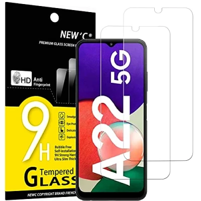 Afbeelding van NEW&#039;C 2 Stuks, Screen Protector voor Samsung Galaxy A22 5G, Gehard Glass Schermbeschermer Film 0.33 mm ultra transparant, resistent