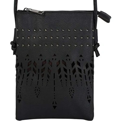 Afbeelding van styleBREAKER Dames Mini tas Schoudertas Ethno Stijl en studs, schoudertas, handtas, 02012260, Farbe:Zwart