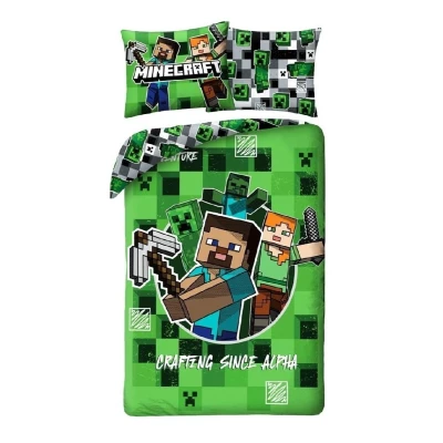 Afbeelding van Minecraft Crafting Since Alpha Dekbedovertrek 140 x 200 cm 70 90 Polyester