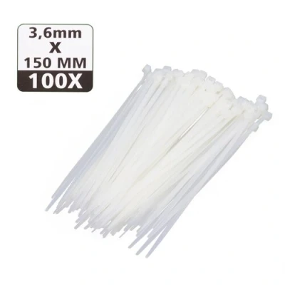 Afbeelding van Hofftech Tie Ribs 3.6 x 150 mm Wit 100 stuks