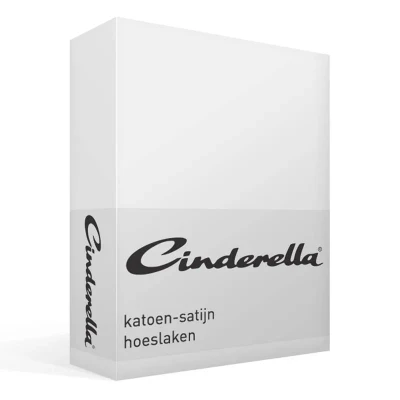 Afbeelding van Satijnen Hoeslaken Cinderella White 90 x 200 cm