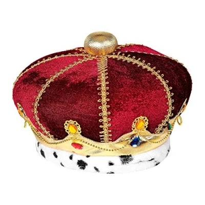 Afbeelding van Widmann Koning Prins &amp; Adel Kostuum Koninklijke Kroon Met Edelstenen Rood Carnavalskleding Verkleedkleding