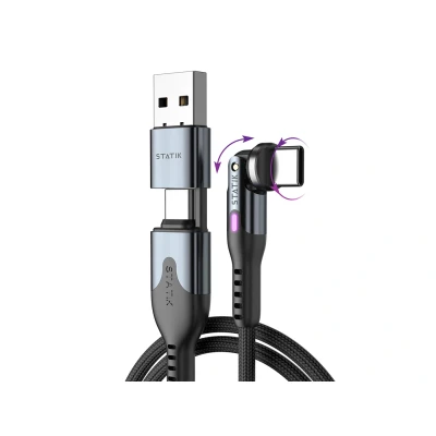 Afbeelding van Statik 2 in 1 oplaadkabel (1 m, USB 3.0), kabel