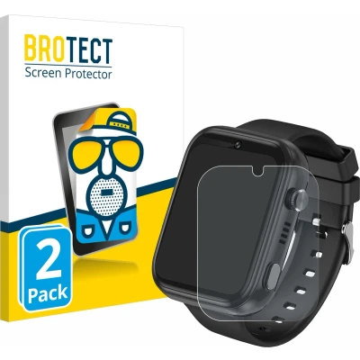 Afbeelding van BROTECT (2 Stuks) Antireflecterende Beschermfolie voor Okyuk 4G Kids Smartwatch Anti Glare Screen Protector, Mat, Ontspiegelend