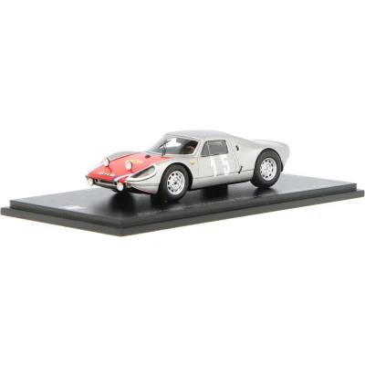 Afbeelding van het 1:43 Diecast model van De Porsche 908 GTS #15 Winnaar Rally Routes Du Nord 1966. rijders waren R. Buchet en J. Ferrand. fabrikant schaalmodel is Spark.Dit alleen online verkrijgbaar