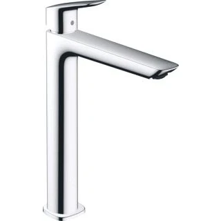 Afbeelding van hansgrohe Logis Fine ééngreeps wastafelmengkraan comfortzone 240 inclusief pop up trekwaste 29,9 cm, chroom