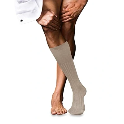 Afbeelding van FALKE Heren Kniekousen No. 13 M KH Katoen Lang eenkleurig 1 Paar, Beige (Wheat Melange 4087), 41 42