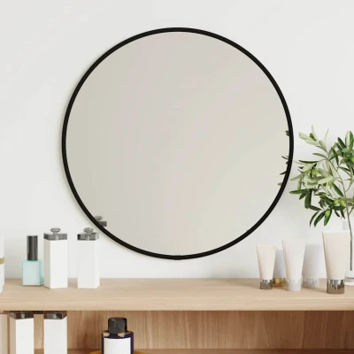Afbeelding van Wandspiegel rond Ø40 cm zwart