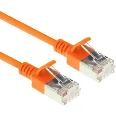 Afbeelding van ACT DC7110 LSZH U/FTP CAT6A Datacenter Slimline Patchkabel Snagless RJ45 Connectoren Oranje 10 meter