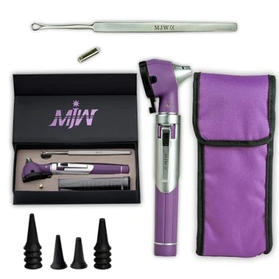 Afbeelding van Fiber Optic Mini Otoscope Oorgezondheidstool voor thuisgebruik met extra vervangbaar LED lampje