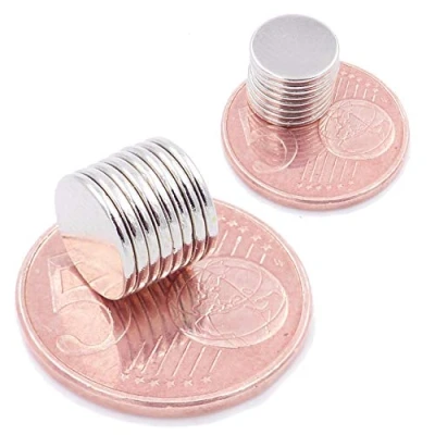 Afbeelding van Brudazon 75 mini schijfmagneten 10x1 mm N52 dikke stand neodymium magneten ultrasterk Power magneet voor modelbouw, foto, whiteboard, prikbord, koelkast, knutselen magnetische schijf extra sterk
