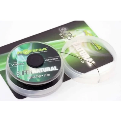 Afbeelding van Korda Super Natural Sinking Braid Hooklink (20m) Maat : Weed Green 25lb 11.3kg