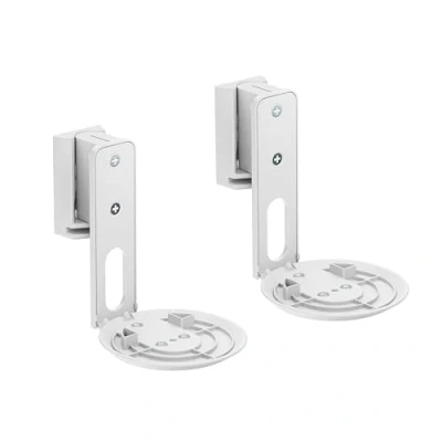 Afbeelding van PureMounts Luidsprekerhouder voor Sonos Era 100 set van 2, luidspreker wandhouder met kabelmanagement, draaibaar +/ 45, kantelbaar 0/ 18, 3kg draagkracht, wit