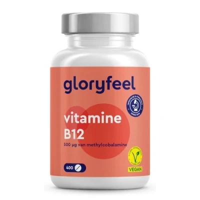 Afbeelding van Vitamine B12 1000 mcg 400 vegan tabletten voor een half jaar voorraad Methylcobalamine Helpt bij vermoeidheid en ondersteunt het energieniveau* laboratorium getest &amp; geproduceerd in Duitsland