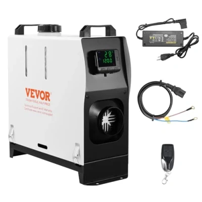 Afbeelding van Vevor Standkachel Diesel Luchtverwarmer Alles In ééN 5 8 Kw Met 30m Afstandsbediening En Lcd Scherm Snelle Verwarming, Laag Geluidsniveau, Draagbare Autoverwarmer Voor Auto&#039;S, Campers, Vrachtwagens, Tractoren, Garages,Kamperen Wit
