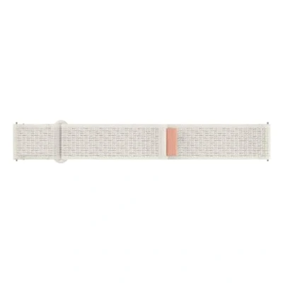 Afbeelding van Originele Feather Fabric Band Slim S/M voor de Galaxy Watch 6 / Classic 5 Pro Sand Samsung bandje Beige Textiel