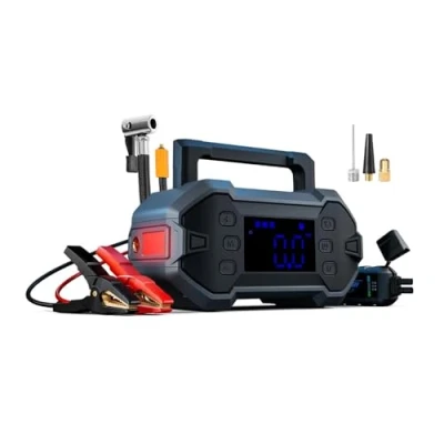Afbeelding van Portable Car Starthulp Powerbank 3000A met Luchtcompressor 12V Batterij Jumper Noodpakket voor 8.0L Benzine &amp; Diesel Motoren Power Booster Start Boost Lader Box en Bank, Hoge Efficiëntie