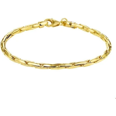 Afbeelding van Armband Zilgold Cardanoschakel geelgoud zilveren kern 3 mm 19 cm