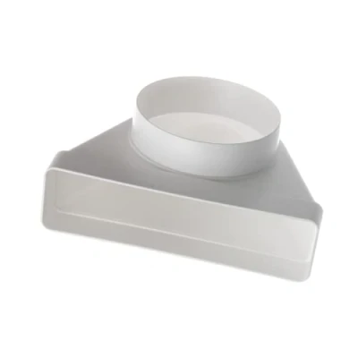 Afbeelding van Rechthoekige kunststof verticale 90 bocht Ø125mm 220X55mm KLD25 125