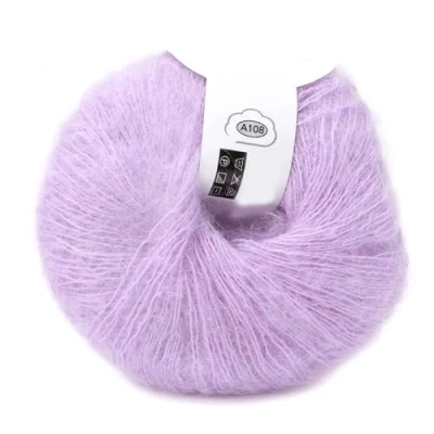 Afbeelding van Populaire zachte mohair pashm gebreid, Angora lang wollen garen warm, wol voor doe het zelf breien sjaals truien (violet)