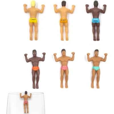 Afbeelding van NPW Novelty Drink Glas Markers Set van 6 Classic