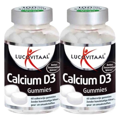 Afbeelding van 2+2 gratis: 2x Lucovitaal gummies Calcium D3 60