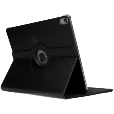Afbeelding van Apple iPad Pro 12.9 (2018) Hoes 360 Draaibare Bookcase Zwart Kunstleder Tablet Hoezen