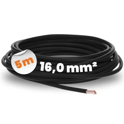 Afbeelding van 5 meter Lapp 4520016 H07V K 16,0 mm² zwart I bedradingskabel flexibele kernkabel PVC enkeladerig meeraderig 16mm2 bedrading