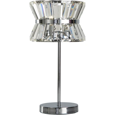 Afbeelding van Searchlight Design tafellamp Uptown chroom EU59411 2CC