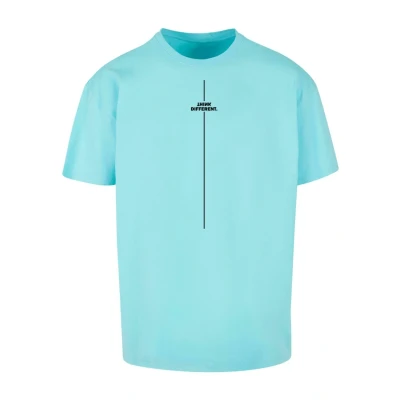 Afbeelding van Merchcode Think Different Heavy Tshirt print, Heren, Maat: 5XL, Berylblue