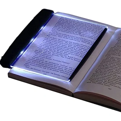 Afbeelding van ASHATA LightWedge leeslamp, led leeslamp voor helder licht, zakboek boekenlamp nachtlezingen in bed, met instelbare helderheid, kleiner formaat, gemakkelijk omslaande pagina&#039;s