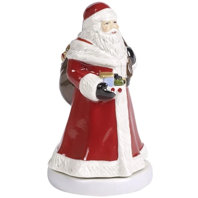 Afbeelding van Villeroy &amp; Boch Nostalgic Melody Kerstman Draaiend Rood 8x8x15 cm
