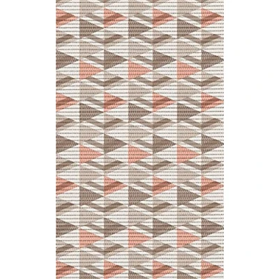 Afbeelding van d c fix Zachte schuimmat Comfort Modern Triangles Antislipmat antislip ook geschikt voor buiten badkamer, keuken, tuin, balkon Badmat wasbaar outdoor mat tapijt 65 cm x 2 m