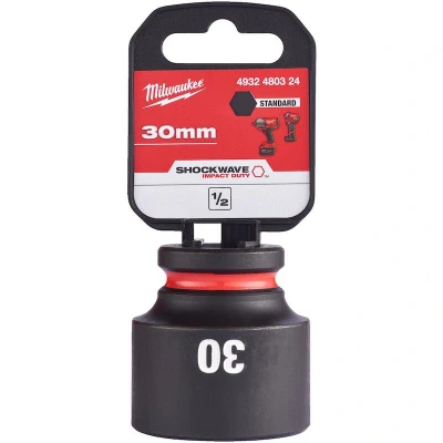 Afbeelding van Milwaukee Accessoires SHOCKWAVE Krachtdop 1/2&quot; kort 30 mm 1 stuk 4932480324