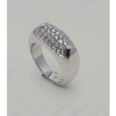 Afbeelding van Ring wit goud 18 krt diamant 0.78 crt maat 17.5 Verlinden juwelier