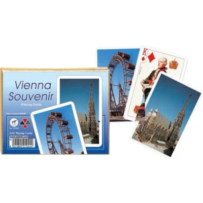 Afbeelding van Piatnik 2124 speelkaarten Wenen souvenir 2 x 55 delen