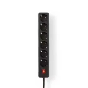 Afbeelding van Nedis Stekkerdoos Schuko / Type F (CEE 7/7) 6 wegs 3.00 m 3680 W 16 A Soort aarding: Zi